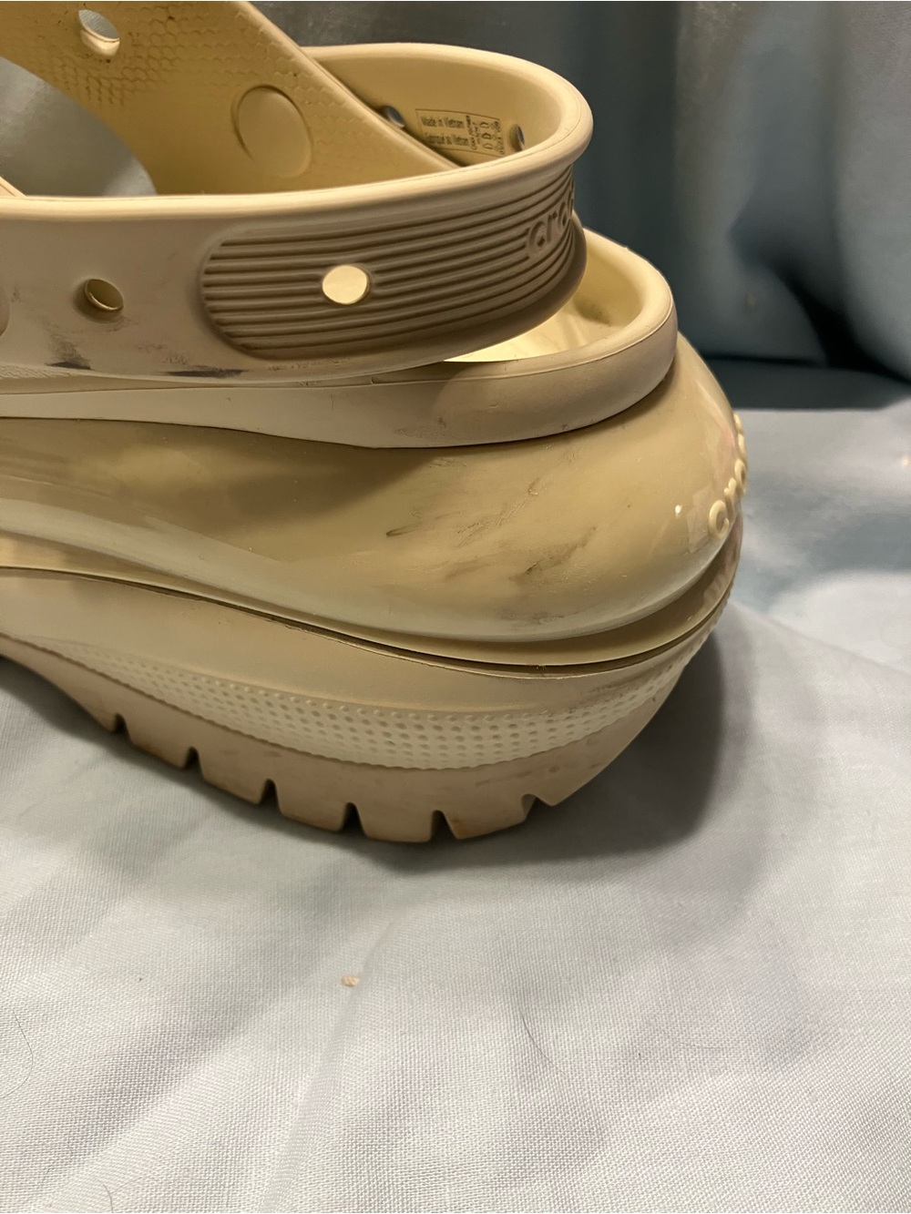 CROCS Platform Slide Sandals in Beige - Picture 8 of 9